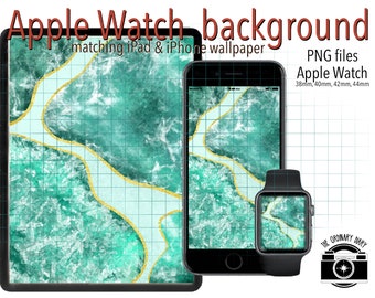 Apple Watch wallpaper, Watch background, Fabulous turquoise Apple Watch background, Apple Watch face, Watch face, Apple Watch design, ink