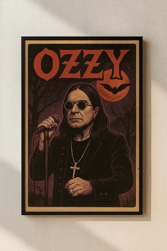 Vintage Rock Ozzy Osbourne Poster - Digital Download - Etsy