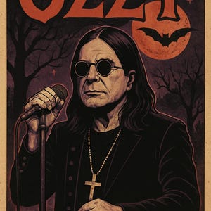Vintage rock Ozzy Osbourne poster - Digital Download