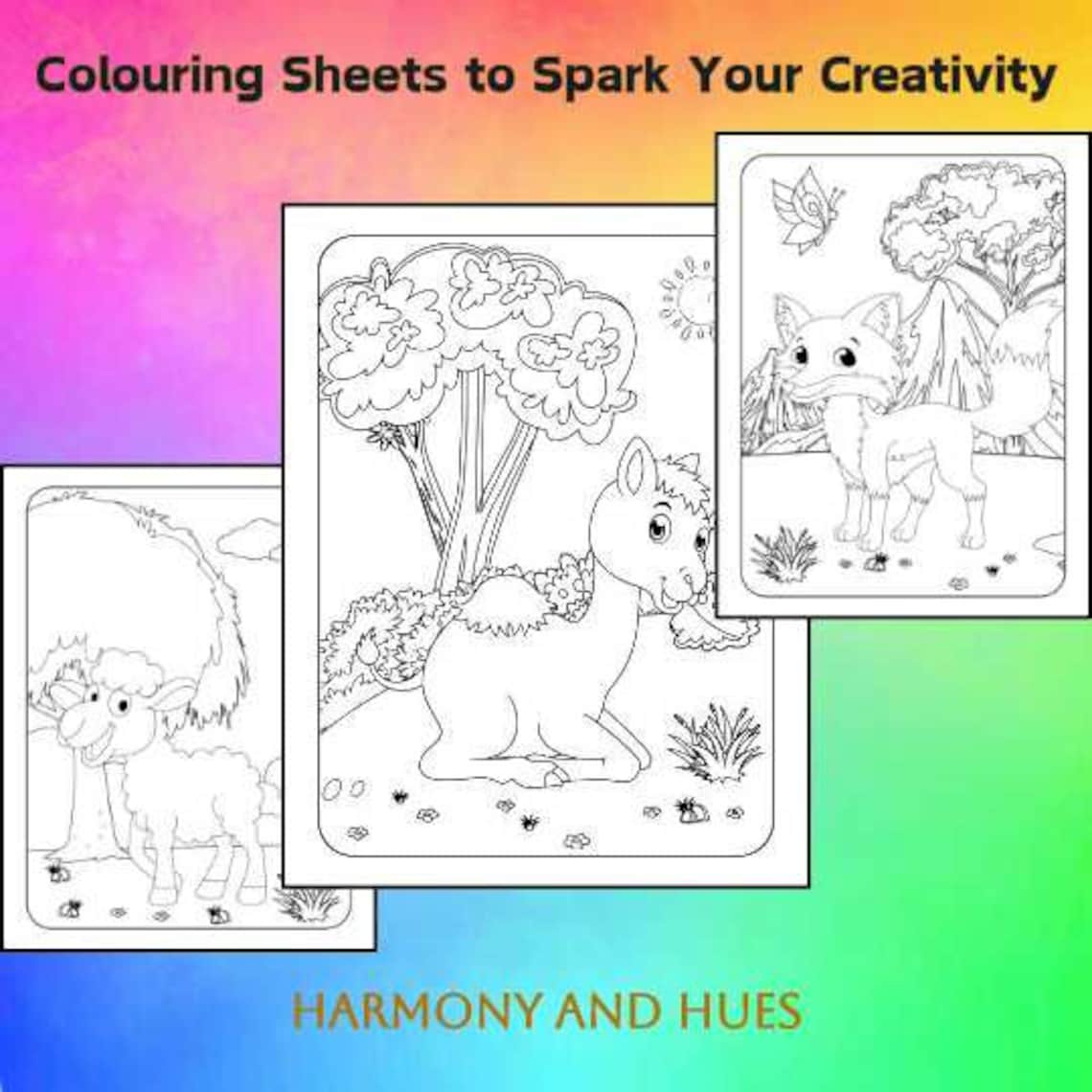 Jungle Animal Colouring Printables