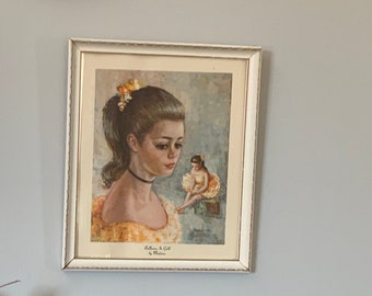 Vintage ballerina art, Ballerina in Gold by Medeiros picture, boho home decor