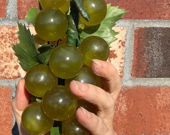 Mid century modern lucite grapes, gorgeous green, collectible