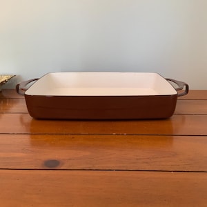 Dansk Kobenstyle Casserole: Mid-Century Modern Cast Iron Enamel