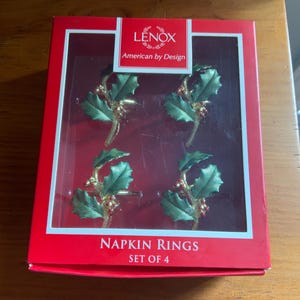 Modèle De Tricot De Rond De Serviette Holly : Décoration De Table De Noël (Modèle - France