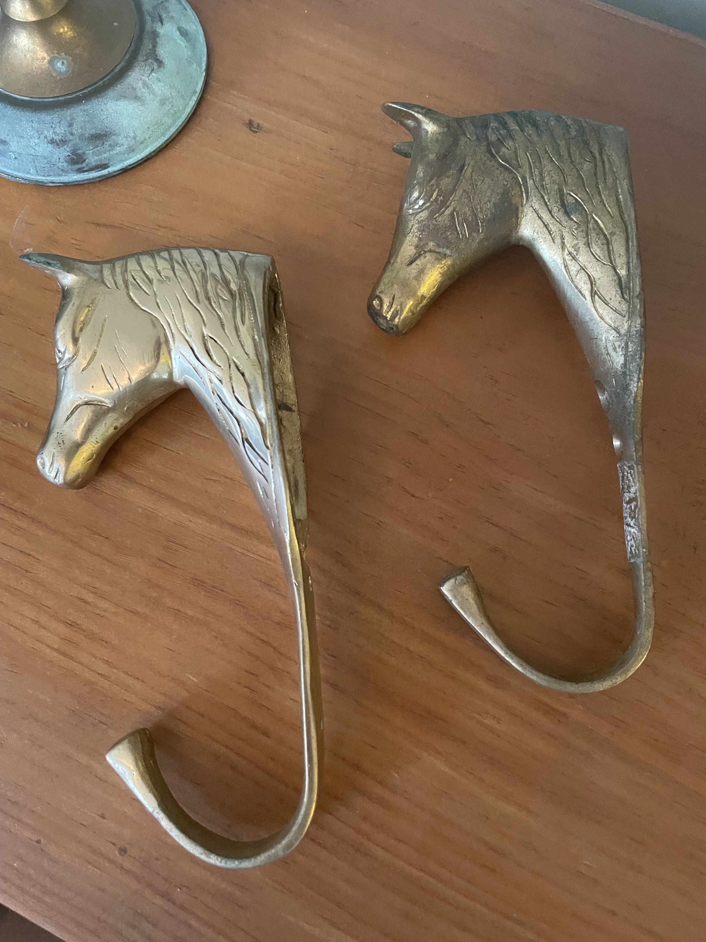 Brass Horse Head Coat Rack 