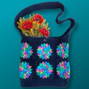 100% Algodón Mandala Grandma Square Ganchillo Monedero
