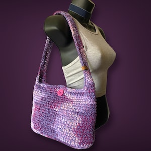 Bolsa Dream Roxa Crochê 100% Algodão