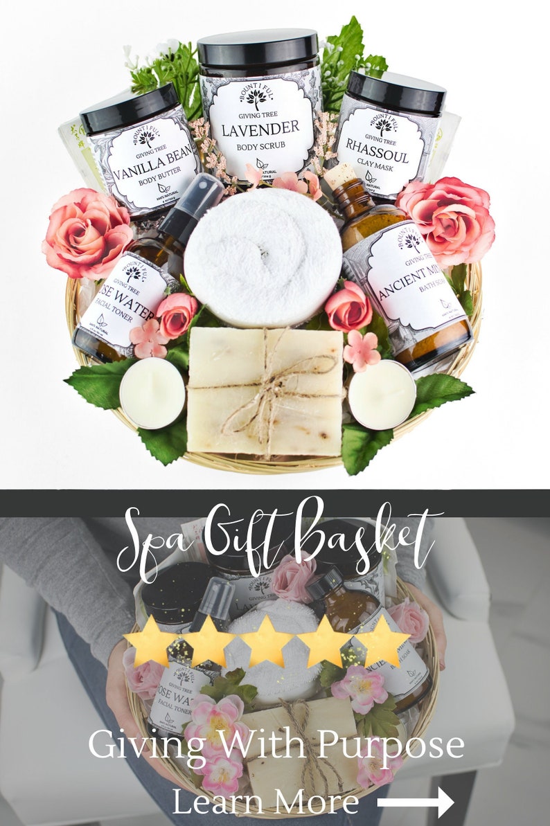 Skincare Gift Basket Spa Gift Set Organic Body Butter Etsy