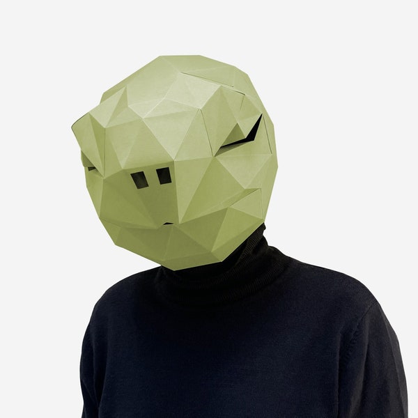Turtle Mask, Tortoise Paper Craft Template, DIY Printable Animal Mask, Instant Pdf Download, 3D Low Poly Masks, Origami Mask, Gift Idea