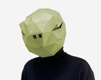 Schildkrötenmaske, Schildkrötenpapier-Bastelvorlage, DIY druckbare Tiermaske, sofortiger PDF-Download, 3D-Low-Poly-Masken, Origami-Maske, Geschenkidee