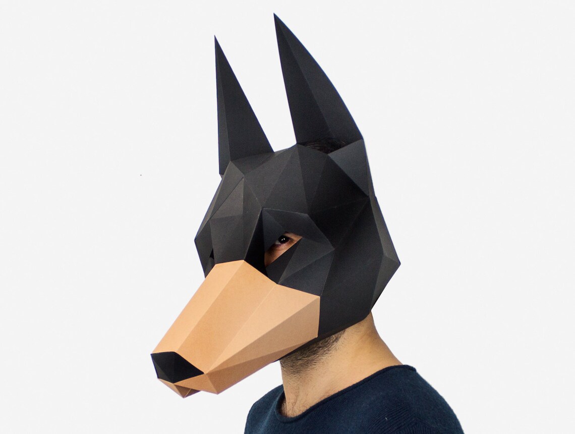 Dog Pack Costume Mask DIY Printable Animal Head Instant Pdf | Etsy