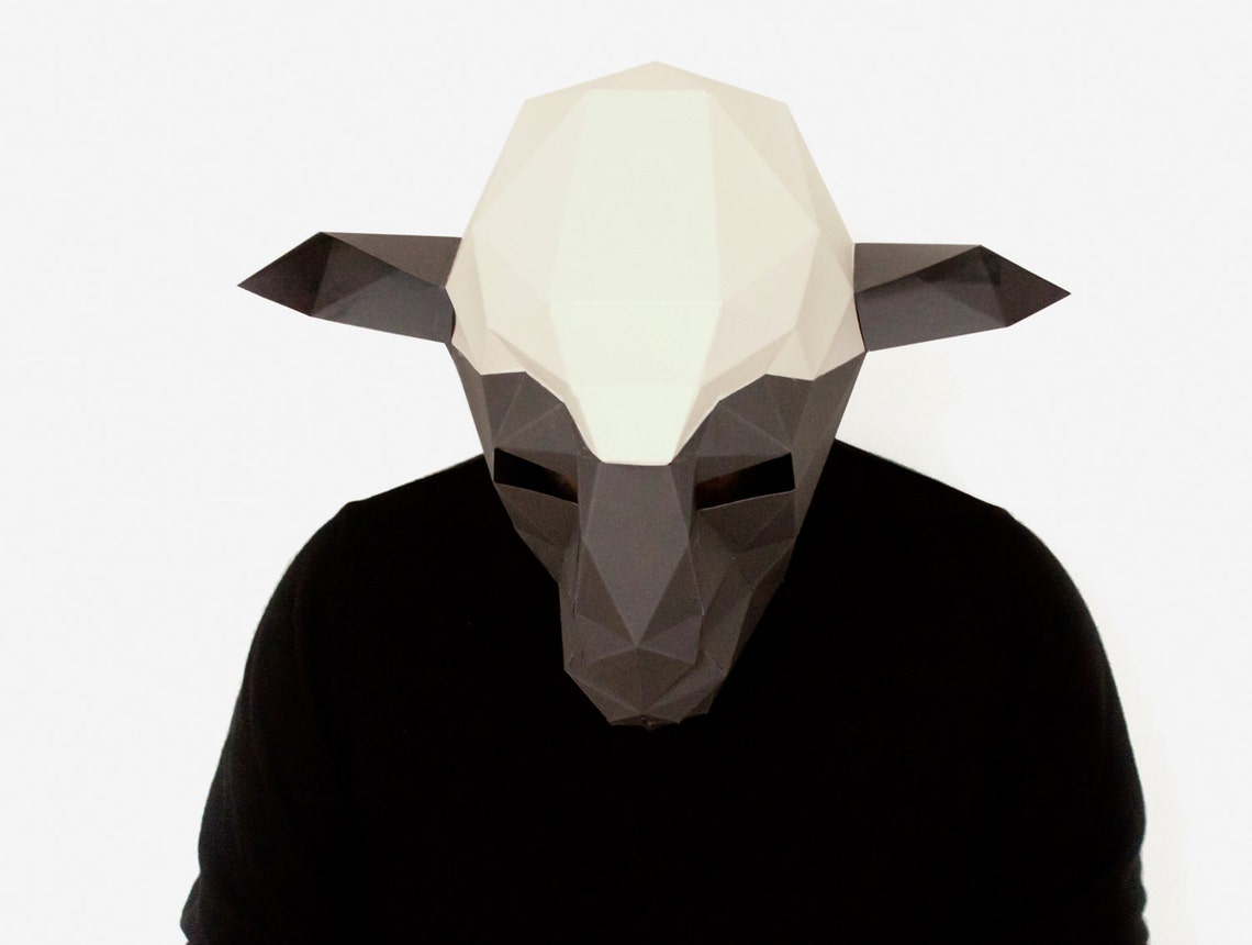 DIY Low Poly Sheep Mask, Printable Paper Craft (PDF Pattern) - Etsy