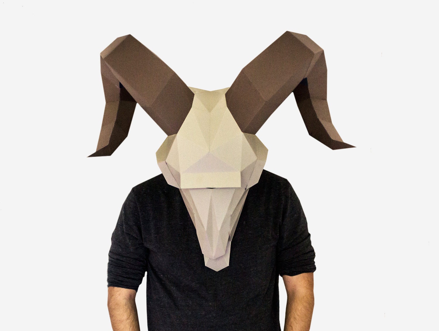 Fértil bufanda clima DIY Ram SkullMask Halloween Mask Paper Craft Template - Etsy España