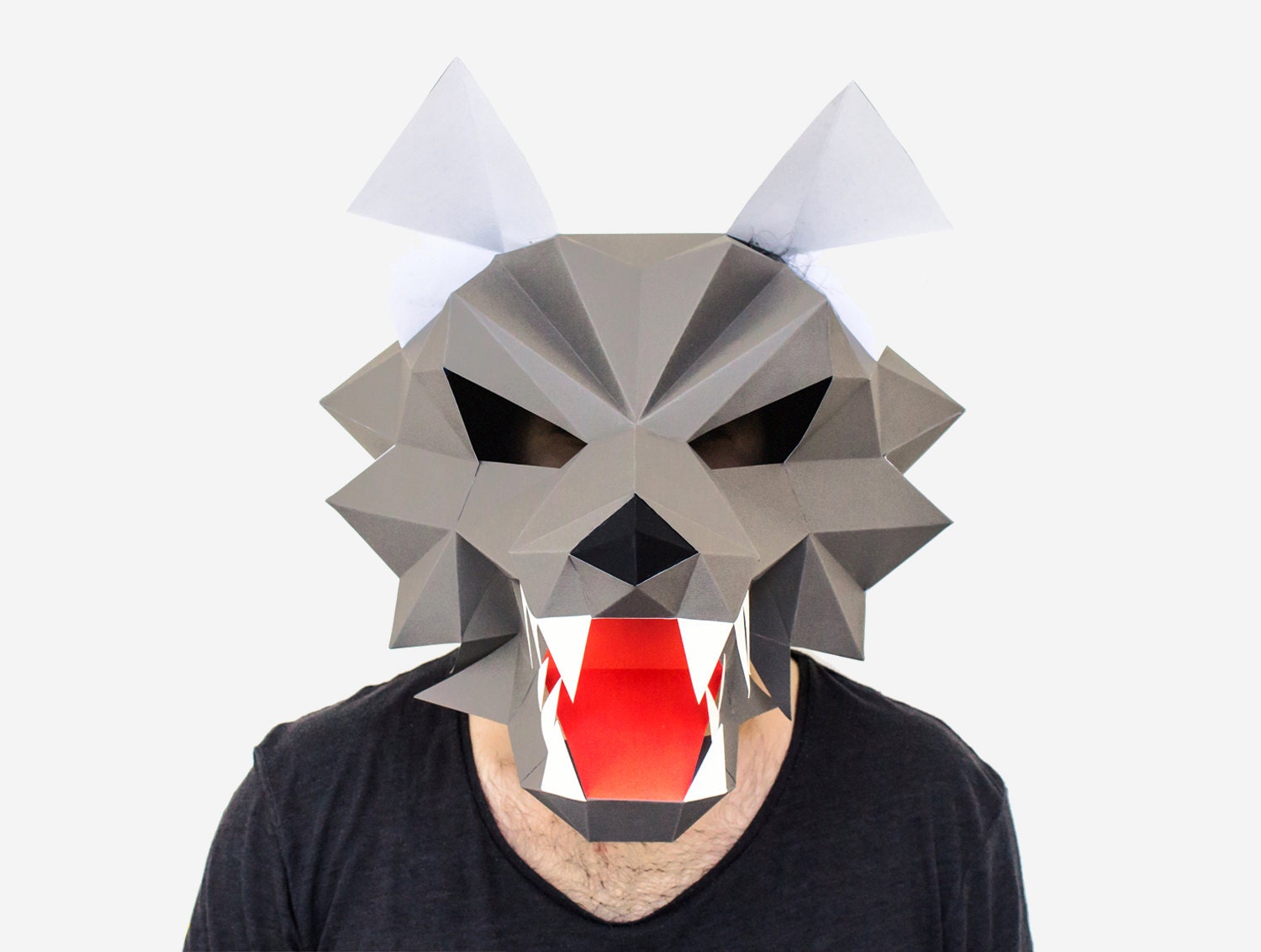 DIY Werewolf Mask Template Low Poly Paper Craft Project Wolf Etsy DIY Werewolf Mask Template Low Poly Paper Craft Project Wolf Etsy