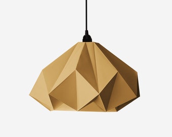 Beautiful Origami Lamp Shade,  DIY Paper Lampshade "Kami1", Home Decor, DIY Gift Idea, Printable Pdf, Geometric Pendant Lighting, Boho Decor