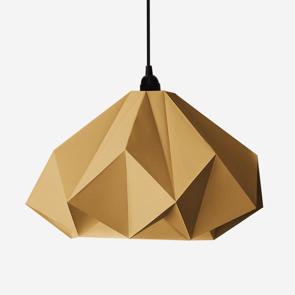 Mooie Origami Lampenkap, DIY Papieren Lampenkap "Kami1", Home Decor, DIY Cadeau Idee, Afdrukbare Pdf, Geometrische Hangende Verlichting, Boho Decor