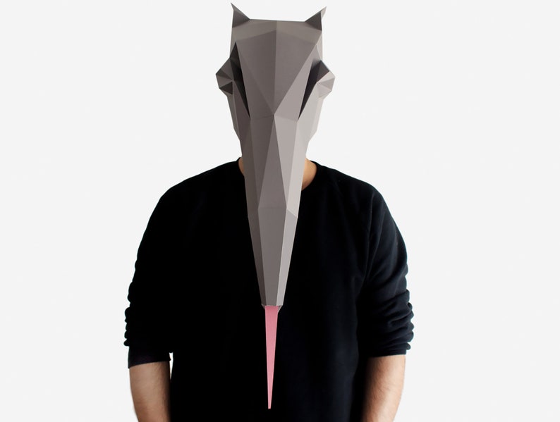 DIY Anteater Mask 3D Paper Craft Template Halloween Mask - Etsy Ireland