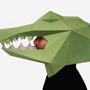 DIY Alligator Mask, Crocodile Mask Template, Paper Craft, Printable ...