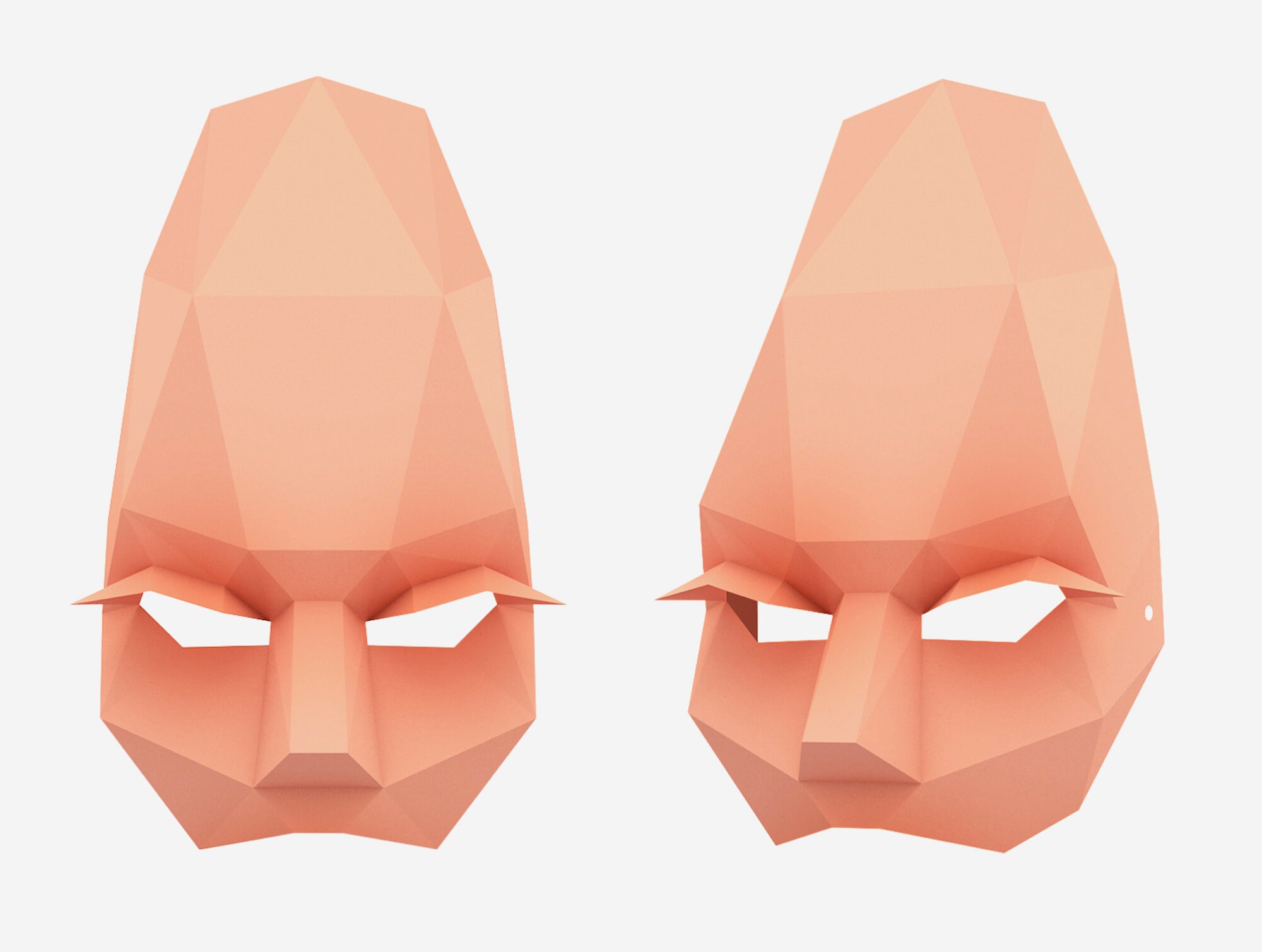 DIY Low Poly Alien Mask, Printable Paper Craft (PDF Download) - Etsy