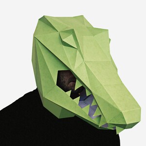 DIY Alligator Mask, Crocodile Mask Template, Paper Craft, Printable ...