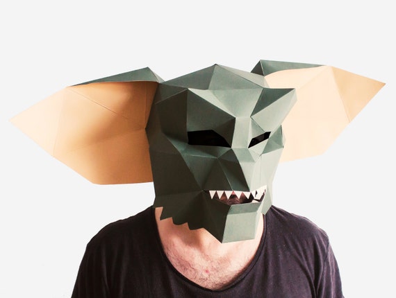 Make Your Own Gremlin Mask Creature Head Instant Pdf Etsy