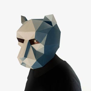 DIY Puma Mask, Cougar Mask, 3D Paper Craft Template, Halloween Mask, Printable Paper Mask ...