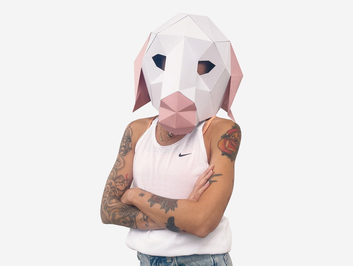 DIY Paper Sheep Mask, Low Poly Lamb Costume (PDF Pattern) - Etsy