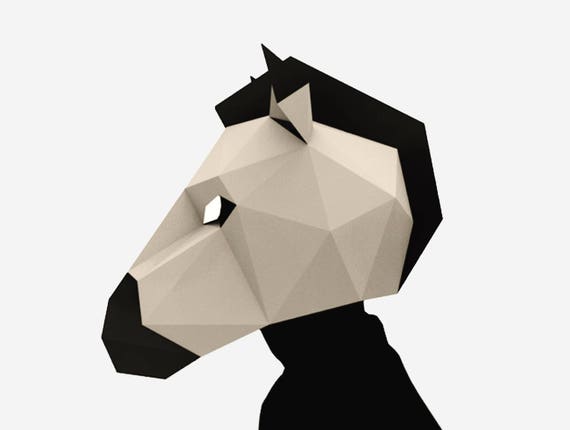 Zebra Mask Diy Gift Idea Diy Printable Animal Mask Instant Pdf Download 3d Low Poly Masks Papercraft Template Origami Zebra