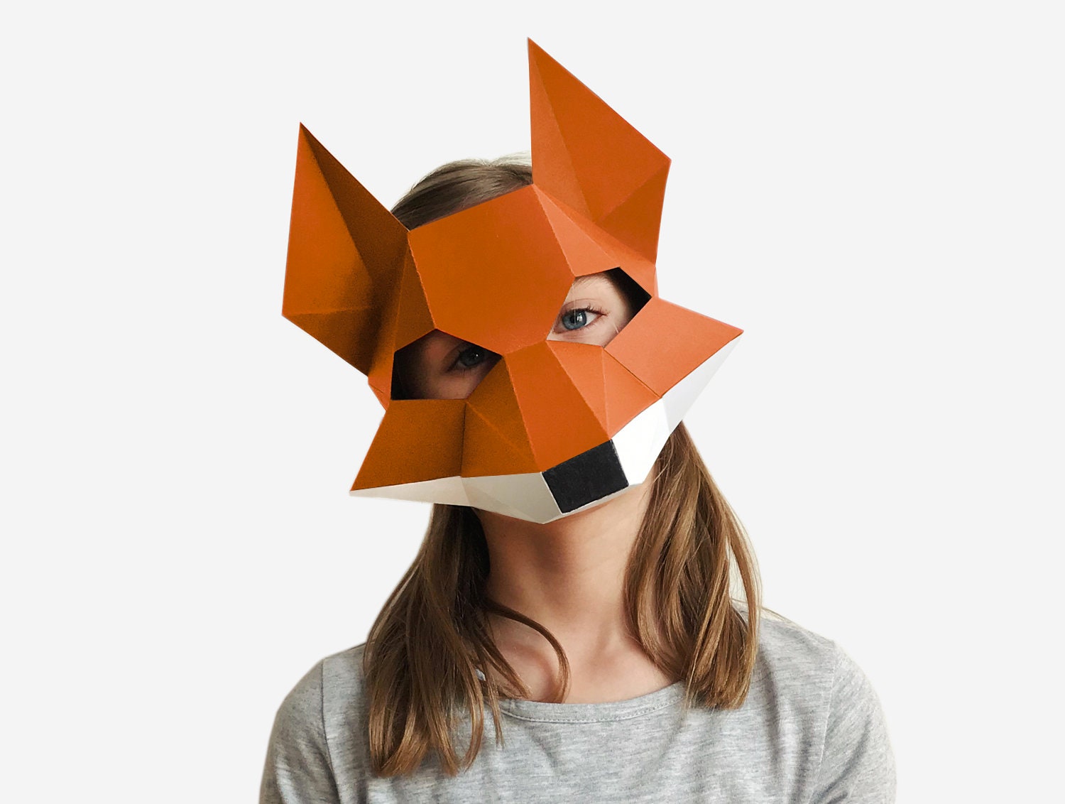 fox-mask-for-kids-diy-printable-paper-animal-mask-for-etsy