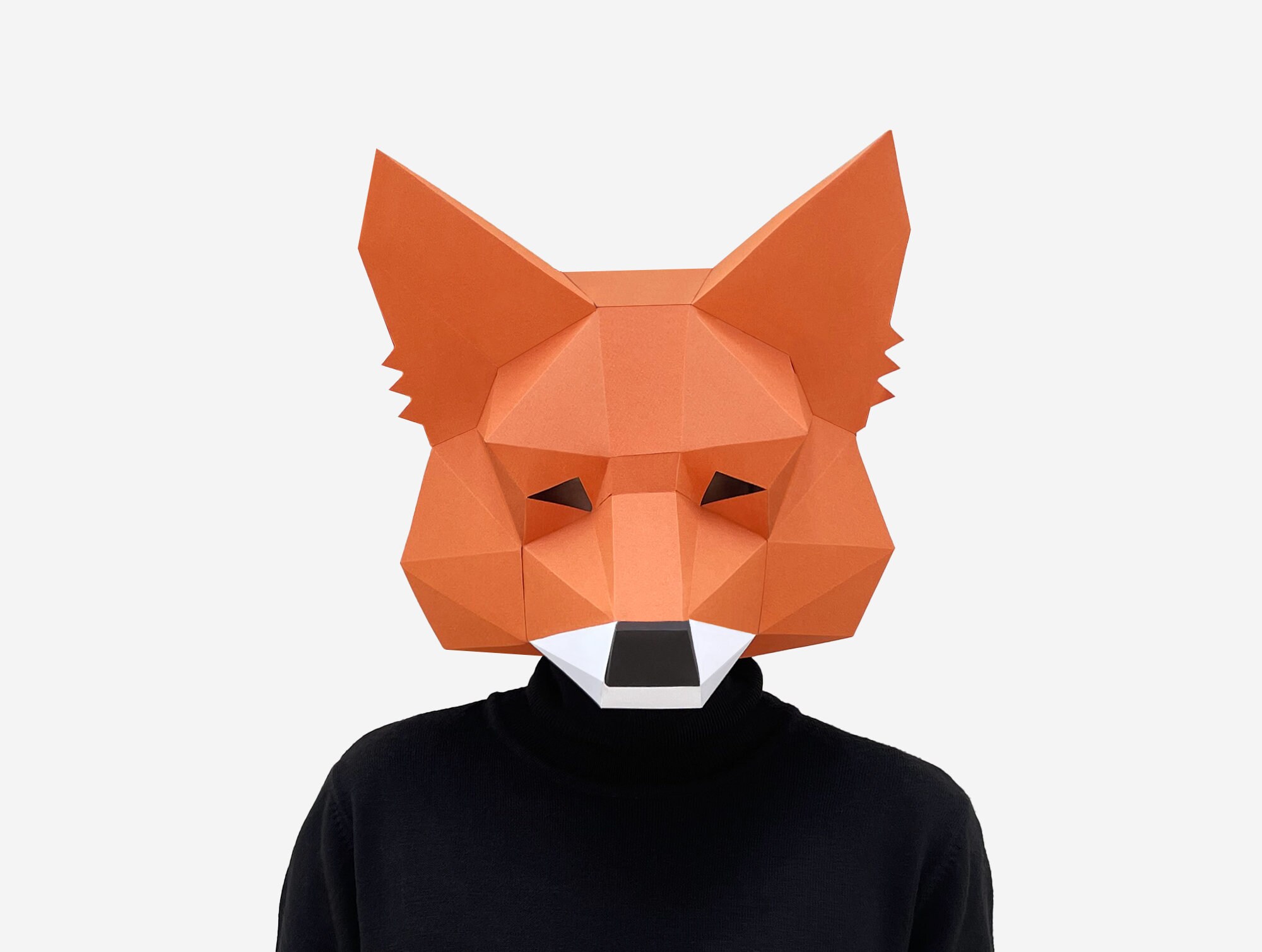Modèle de masque Metamask bricolage renard, créations en papier crypto- monnaie, masque imprimable bricolage, téléchargement pdf instantané, masque  3D low poly, masque crypto - Etsy France