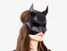 Devil Half Mask, Halloween Mask, Black Baphomet Mask, DIY Printable devil Mask, Instant Pdf Download, Low Poly Masks, Baphomet Mask Template 