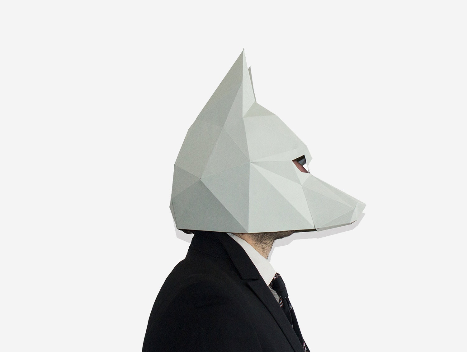 Wolf Low Poly Mask, DIY Paper Craft Mask Wolf, PDF Template For 3D Masks -  LACRAFTA