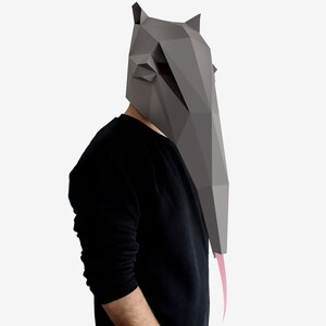 DIY Anteater Mask 3D Paper Craft Template Halloween Mask - Etsy Denmark