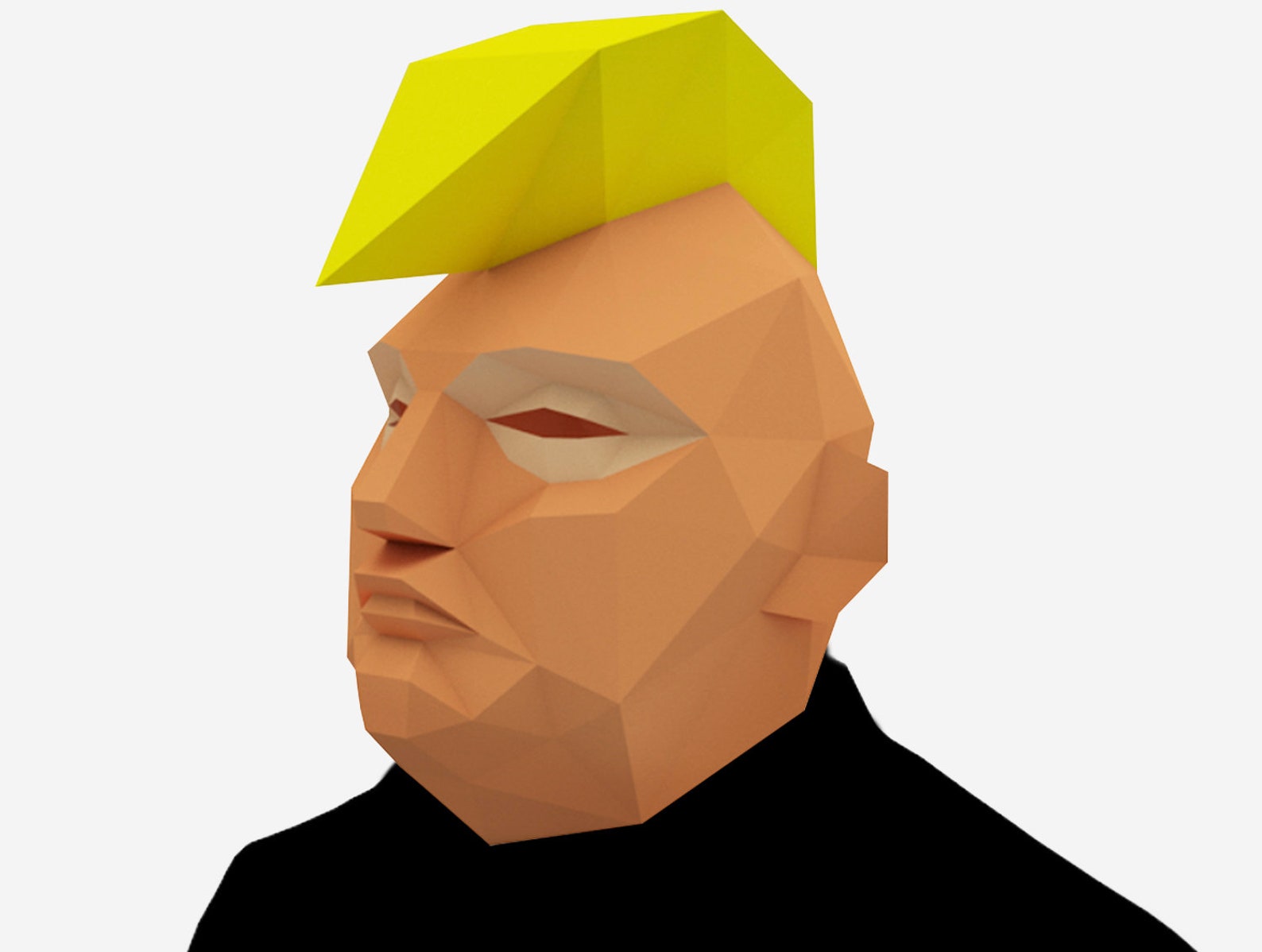 Donald Trump Mask Politician Mask With Mohawk 3D Paper Craft | Etsy