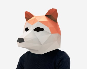 DIY Puma Mask, Cougar Mask, 3D Paper Craft Template, Halloween Mask, Printable Paper Mask ...