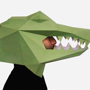 DIY Alligator Mask, Crocodile Mask Template, Paper Craft, Printable ...