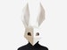 Rabbit Mask, Bunny Mask, DIY Printable DJ Mask, Instant Pdf Download, 3D Low Poly Masks, Origami Mask, Halloween Mask 