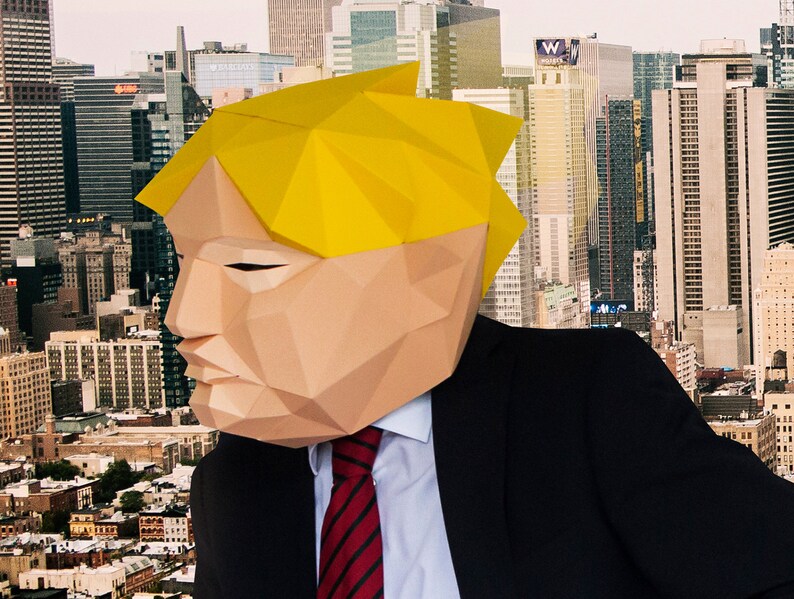 Donald Trump Mask With a Bowl Cut DIY Trump Head Instant Pdf - Etsy
