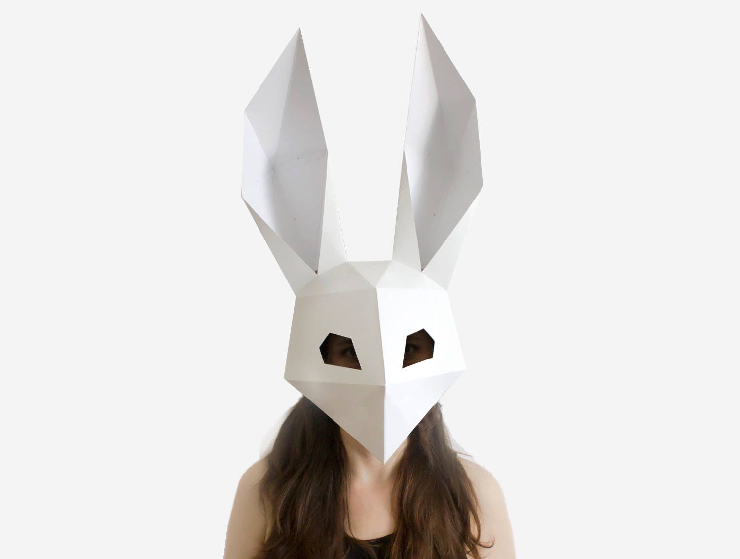 Halloween Rabbit Mask
 Rabbit Mask Low Poly Halloween Mask Halloween Costume DIY