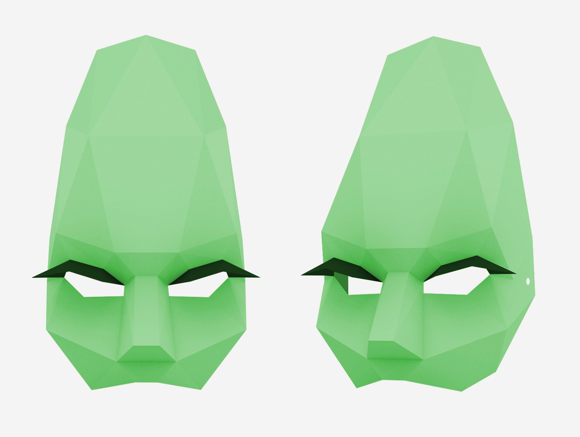 DIY Low Poly Alien Mask, Printable Paper Craft (PDF Download) - Etsy
