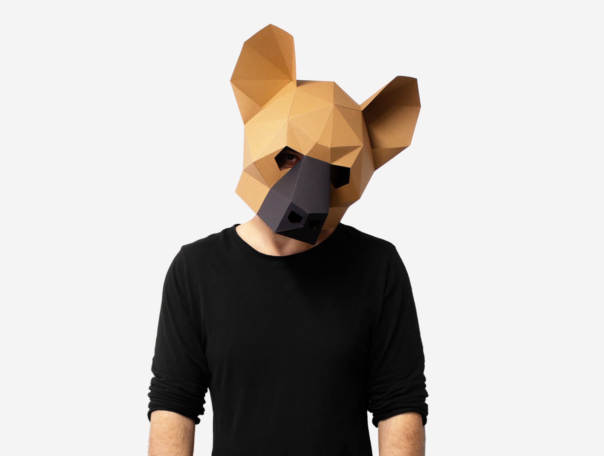 Hyena Mask Hyena Paper Craft Template DIY Printable Animal - Etsy UK