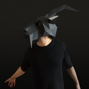Black Phillip Goat Mask, DIY Low Poly Paper Craft (printable Mask) - Etsy