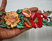 Silk Embroidered Saree Ribbon Trims Decorative Indian Sari Border Trim By The Yard Sewing fabric trims and embellishments Crafting Trimmings