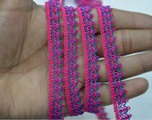 1 cm Magenta Decorative Ribbon Indian Laces Trims By 9 Yard Gimp Cord Lace Braided Curtains Crafting Sewing Upholstery Embellishments