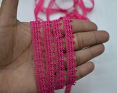 Magenta Crafting 1 cm Decorative Ribbon Indian Laces Trims by 9 Yard Gimp Cord Lace Braided Curtains Sewing Upholstery Embellishments