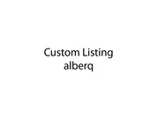 Custom Listing for alberq