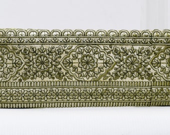 9 Yard Embroidered Fabric 11 Cm Trim DIY Crafting Sari Border Indian Embroidery Decorative Laces Saree Ribbon Sewing Purse Home Decor