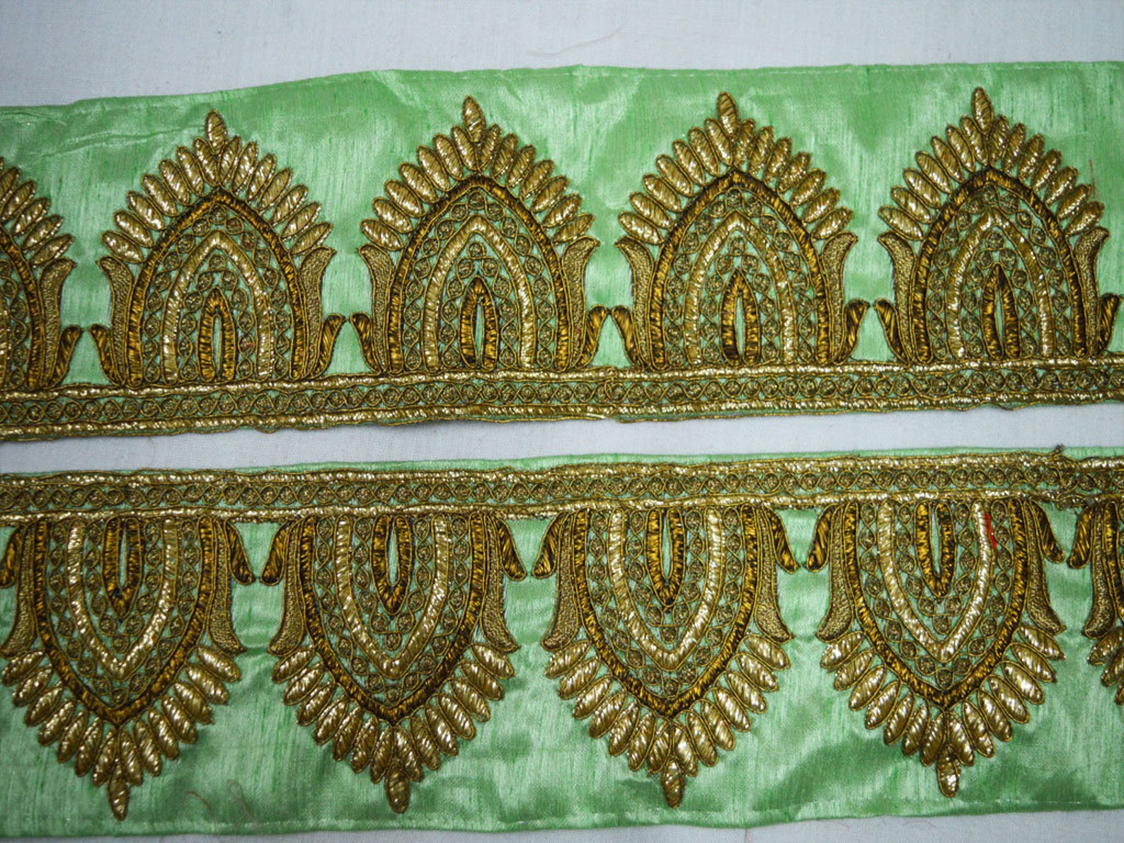 Indian Laces Trim Fabric Trims and embellishments Copper Gold Etsy