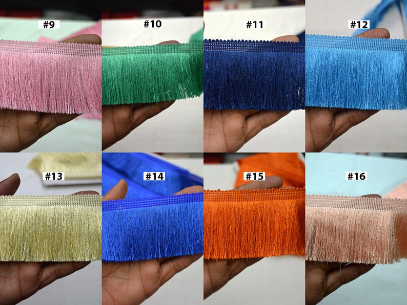 4 Yard Fringe Trim 2.5/'/' Indian Brush Eyelash Tassel Trimmings Decorative Drapery Upholstery Cushions Home Decor Curtains Sewing Craft Tapes