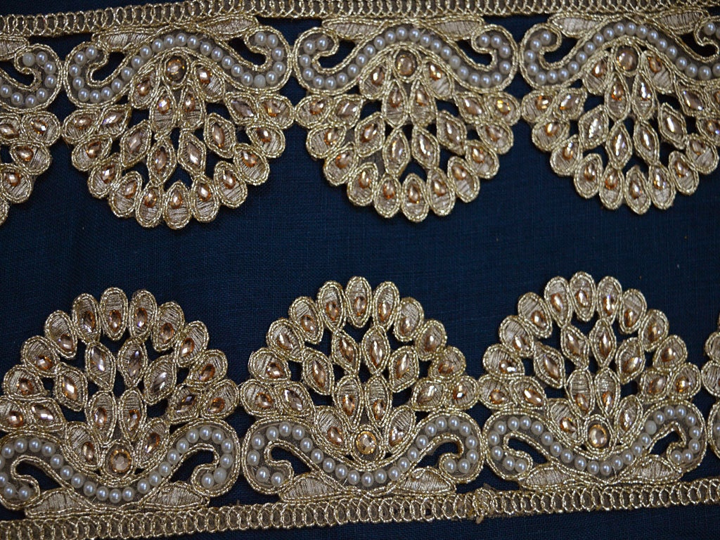 ropa Oro metálico de encaje de corte de 2 cm de ancho artesanía ribete de 1 yarda ropa Oro metálico de encaje de corte de 2 cm de ancho artesanía ribete de 1 yarda